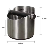 Seau à déchets de café en acier inoxydable, mini, semi-automatique, portable, design moderne, multi-usage, pour café