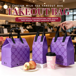 Bolsa Térmica Desechable Personalizada con Logotipo, de Tela No Tejida, para Café, Bebidas Frías, Té de Burbujas, Matcha, Leche, Helado - Product Image 6
