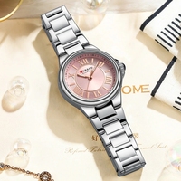 Jam Tangan Wanita Quartz CURREN 9091 Terbaru, Desain Mewah Fashionable, Asli, Jam Tangan Wanita dengan Jarum Bercahaya
