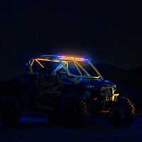 Nouvelle barre lumineuse LED stroboscopique COB de 35 pouces, blanc ambre, pour avertissement d'urgence et signalisation routière, pour UTV et Jeep