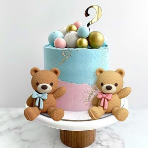 Il genere rosa blu rivela la <span class=keywords><strong>torta</strong></span> in cima alla <span class=keywords><strong>decorazione</strong></span> della <span class=keywords><strong>torta</strong></span> per ragazzo o ragazza orsacchiotto <span class=keywords><strong>decorazione</strong></span> della <span class=keywords><strong>torta</strong></span> per bambini - Product Image 4