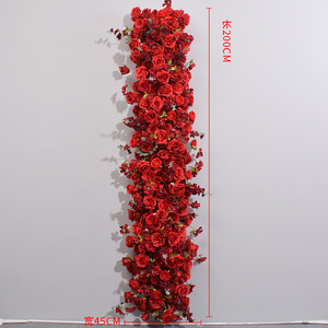 Camino de Mesa Floral Artificial Moderno de Seda, Decoración para Bodas y Fiestas, Arreglos de Alta Calidad, Color Blanco, 45cm X 200cm - Product Image 5