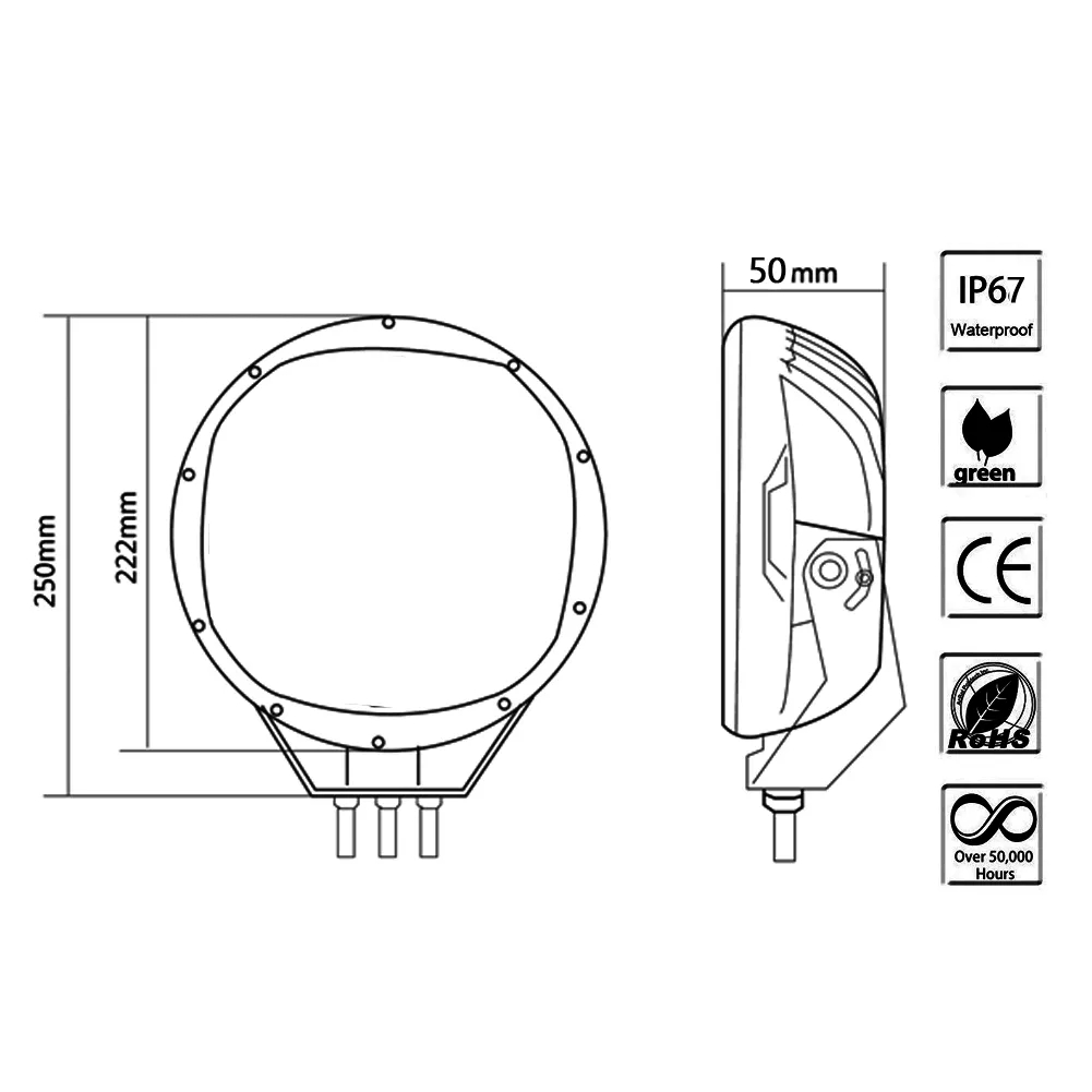 led spot light for car