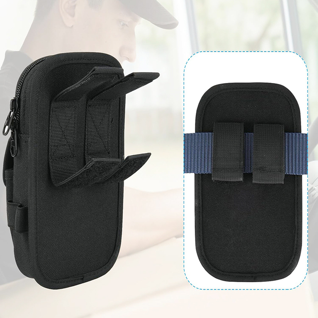 Scanner Belt Holster Large Notebooks Smartphone Pouch Cell Phone Holder Vertical Carrying Case Pouch Nylon Scanner Belt Holder