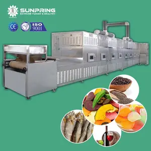 SUNPRING pengering daun teh terus menerus, microwave industri oven serangga