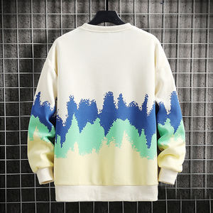 Sudadera con capucha para hombre, cuello redondo, estilo holgado para parejas, marca de moda de Hong Kong, diseño con combinación de colores, camisa informal y cómoda - Product Image 2