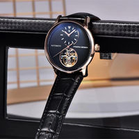 Montre automatique de luxe sportive pour homme PAGANI Design 1796, tourbillon, cadran de 42 mm, bracelet en cuir lumineux, boîtier en acier inoxydable, 100 m