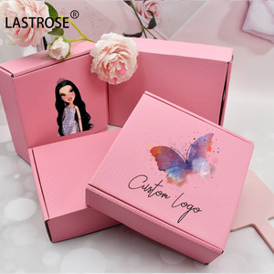 Custom logo Folding Cardboard Mailer Box,Eyelash&Cosmetic corrugated shipping packaging box mailing box
