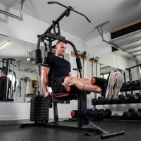 Équipement de fitness multifonctionnel, grande station d'entraînement combinée avec système de poulies à charges, équipement d'exercice en métal