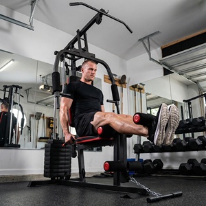 Attrezzatura Fitness Multifunzione: Stazione di Allenamento Combinata Grande con Sistema a Pulegge e Pesi, Attrezzi per <span class=keywords><strong>Esercizi</strong></span> in Metallo - Product Image 3