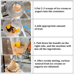 เครื่องทำไอศกรีมผลไม้แบบใหม่สำหรับธุรกิจ - เครื่องผสมและปั่นไอศกรีมโยเกิร์ตประสิทธิภาพสูง - Product Image 3