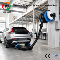 Enrouleur d'extraction électrique mural à double tuyau FS |   Tuyau en caoutchouc haute température multi-tailles 76/102/127 mm avec souffleur séparé CE