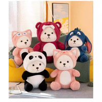 Ours en peluche figuratifs de mariage en gros, je t'aime, jouet en peluche avec cœur rouge, ours en peluche rembourré de coton, Saint-Valentin