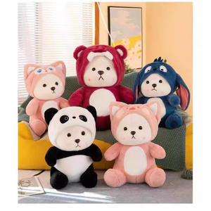 批发婚礼造型泰迪熊“我爱你”毛绒玩具，带红心棉填充泰迪熊，情人节礼物 - Product Image 5