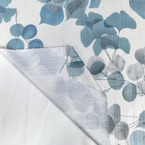 <span class=keywords><strong>Tissu</strong></span> tricoté élastique personnalisé à imprimé feuilles, 96,5 % polyester, 3,5 % élasthanne, 220 GSM, pour robes, chemisiers, pyjamas, vêtements, matériaux textiles - Product Image 2