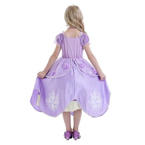 Disfraz <span class=keywords><strong>de</strong></span> <span class=keywords><strong>Princesa</strong></span> Sofía para Fiesta <span class=keywords><strong>de</strong></span> Halloween, Vestido <span class=keywords><strong>de</strong></span> Tul Floral con Mangas Abullonadas, Nuevo Producto DISP-005 - Product Image 6