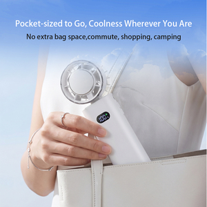 Digital Display Handheld <b>Fan</b> Rechargeable Portable Cooling <b>Fan</b> <b>USB</b> Powered <b>Mini</b> Personal <b>Fan</b> for Outdoor Indoor - Product Image 6