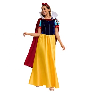 Costume da <span class=keywords><strong>Principessa</strong></span> Biancaneve per Adulti, Abito Lungo con Mantello per Donna, Outfit per Halloween, Carnevale, Cosplay e Feste in Maschera - Product Image 4