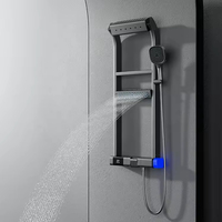 Colonne de douche thermostatique à effet pluie de luxe Panneau de douche à affichage numérique LED pour salle de bain