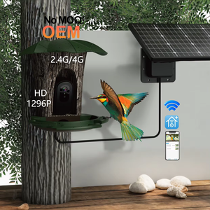 Nourrisseur <span class=keywords><strong>d</strong></span>'<span class=keywords><strong>oiseaux</strong></span> AI solaire Elecpat, avec reconnaissance AI, vidéo en direct en HD 1296P et reconnaissance automatique des - Product Image 1