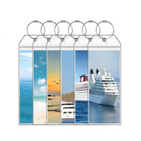 Porte-étiquette de bagage de luxe en PVC transparent étiquette de croisière en plastique transparent étanche avec nom étiquette en PVC souple Etag
