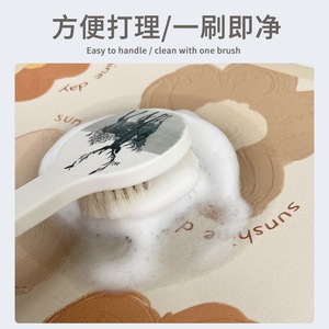 แผ่นรองกันลื่นสำหรับวางบนเคาน์เตอร์ครัว รูปทรงสี่เหลี่ยมผืนผ้า ทำจากผ้าโพลีเอสเตอร์ สำหรับเช็ดจานในห้องรับประทานอาหาร - Product Image 5