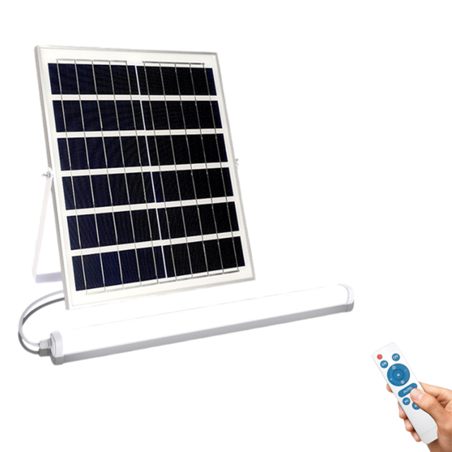New Design Solar Led Tube Lights T8 Alu Mini Portable Emergency Lighting Cold White Timer Memory Remote IP65 Waterproof Outdoor