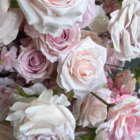 Personnaliser Grande Boule de Fleur Pièce Maîtresse Soie Rose Blush Boule de Fleur Rose pour Mariage Décoration de Table Vente en Gros Usine