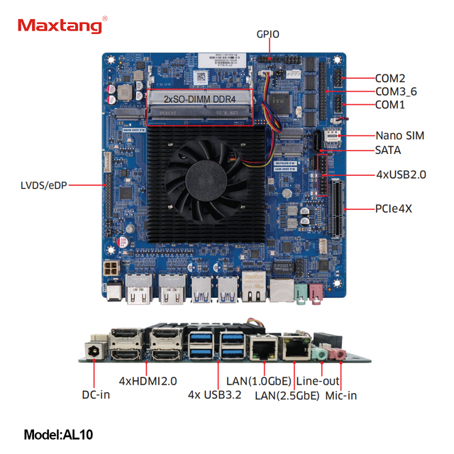 Custom 10 Series Server Boards Mini ITX Motherboard with AMD Ryzen on Board CPU Intel DDR4 Gaming Motherboard for Computer