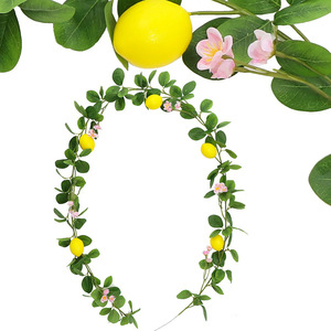 Zongwang Artificial Lemon Vines 200cm Silk Flower Decor For Home Wedding Outdoor Props - Product Image 4