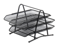 Meilleur prix utile 3 niveaux A4 papier bureau Document plateau métal maille bureau organisateur support pour bureau et usage domestique