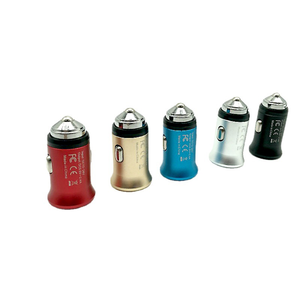 Mini Cargador de Coche de Aleación de Aluminio, Cargador de Coche Metálico de 2.4A, 12V-24V, 2 Puertos USB para Apple 15, Samsung S23 - Product Image 3