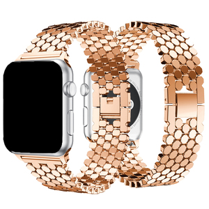 Correa de Reloj de Lujo de Alta Calidad, Hexagonal, de 45 mm y 49 mm, Ultra Dorada, de Acero Metálico, para Apple <span class=keywords><strong>iWatch</strong></span> <span class=keywords><strong>Serie</strong></span> 7 y <span class=keywords><strong>8</strong></span> - Product Image 1