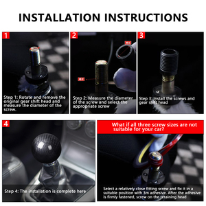 Phổ bánh Knob giả mạo Carbon Shift Knob cao cấp Shifter Knob - Product Image 6