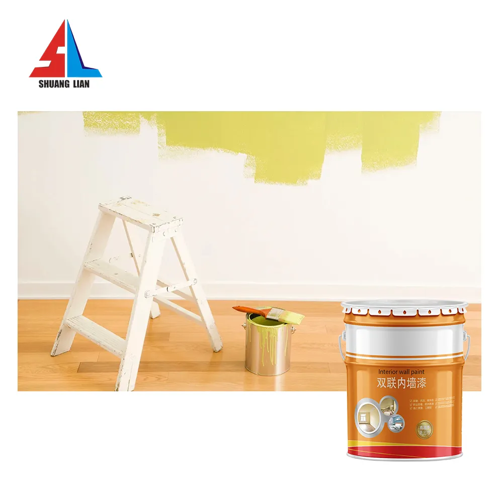 白い内壁塗料は無毒で無害な防塵と帯電防止のインテリアハウスの壁画です