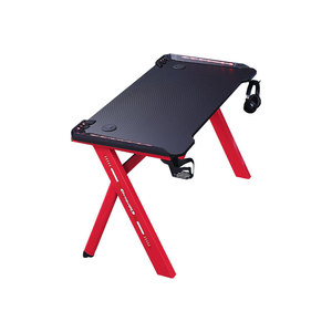 Escritorio de juegos en forma de A de alta calidad, luz led para ordenador, mesa de juegos con soporte para auriculares - Product Image 5