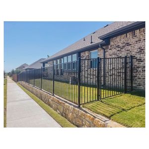 Clôture Prima en fer forgé noir et acier inoxydable, finition moderne thermolaquée, <span class=keywords><strong>sécurité</strong></span> extérieure pour escaliers, jardin et cour - Product Image 5
