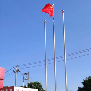 Mât de drapeau extérieur en acier inoxydable épais, résistant aux typhons, installation directe usine, hauteur personnalisable - Product Image 2