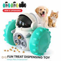 Mainan Dispenser Makanan Kucing Ramah Lingkungan dari Plastik, Desain Bulat, Dapat Digunakan di Dalam/Luar Ruangan, Warna dan Ukuran Sesuai Pesanan, OEM/ODM EN/ASTM