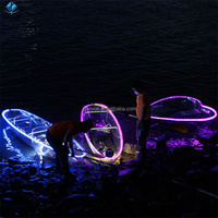 Attraction de touristes Offre Spéciale Le parc d'attractions aquatique monte en forme de coeur Kayak transparent en plastique transparent avec lampe solaire