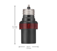 Ampoule à vis intelligente noire Led fabricant prise d'alimentation électrique support de lampe E26 droit pour intérieur extérieur