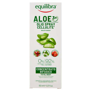 Equilibra, Aceite Corporal Celulitis * Concentrado Bifásico, con Equilibrio de Aloe Vera, Planta Activa de Microalgas - Product Image 1