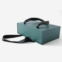 Boîte coulissante en carton de luxe avec logo imprimé pour bracelets, bagues, colliers, bijoux, petit coffret cadeau avec poignée en ruban