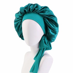 Nouveau Grand <span class=keywords><strong>Bonnet</strong></span> en Soie Satinée Double Couche <span class=keywords><strong>de</strong></span> Haute Qualité <span class=keywords><strong>pour</strong></span> Femmes, Bonnets <span class=keywords><strong>de</strong></span> Douche et <span class=keywords><strong>Nuit</strong></span>, Chapeau <span class=keywords><strong>de</strong></span> <span class=keywords><strong>Nuit</strong></span>, Foulard <span class=keywords><strong>de</strong></span> <span class=keywords><strong>Cheveux</strong></span> avec Logo Personnalisé - Product Image 5