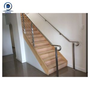 Prima <span class=keywords><strong>escalera</strong></span> personalizada escalones de madera de goma escaleras minimalistas modernas <span class=keywords><strong>escalera</strong></span> para el diseño del hogar Decoración de <span class=keywords><strong>dos</strong></span> pisos - Product Image 2