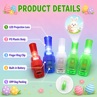 Vente en gros de lampes LED de projection pour Pâques, anneaux lumineux, lapin, œuf, poussin, cadeaux de fête, jouets pour enfants