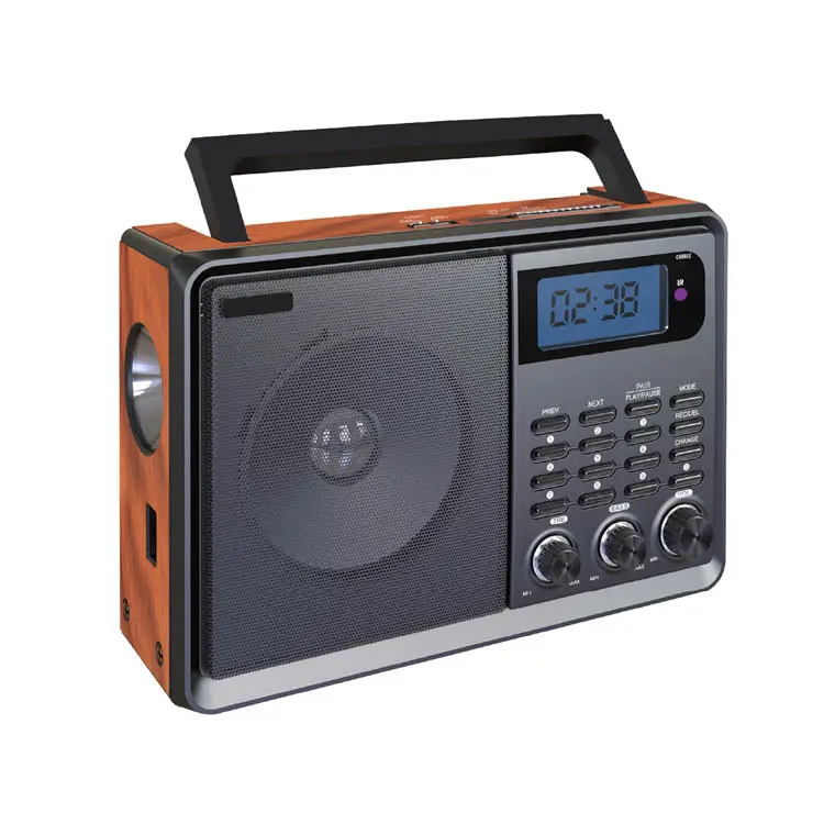 Pantalla Led Digital recargable internacional portátil 8 bandas Mw Sw Lw Am Fm Radio Audio con linterna