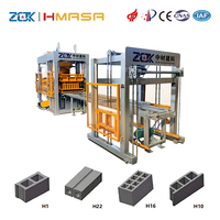 Machine automatique de fabrication de briques en béton avec pression hydraulique pour briques de construction pleines et creuses - Économie d'énergie