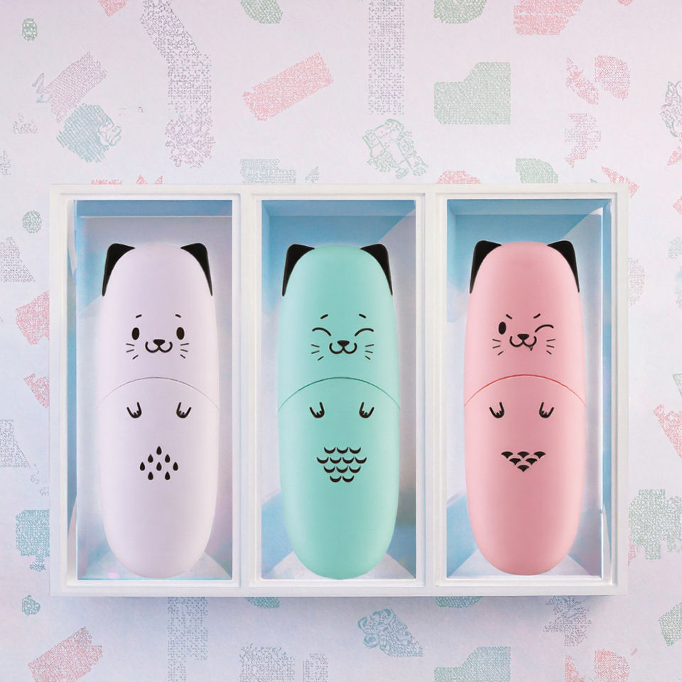 Macaron Cartoon Highlighter for Kids, Cat Ear Capsule Shape for School ...
