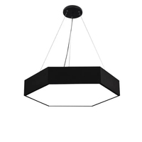 Lustre de forme hexagonale créative à Led en nid d'abeille, combinaison de couture, bureau, boutique, Salon, salle de sport, lampe à suspension noire